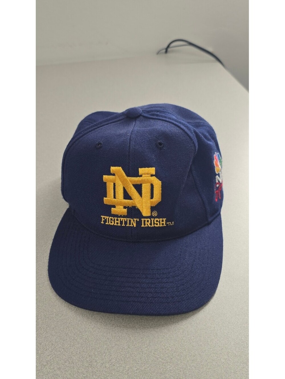 Vintage Notre Dame Fighting Irish NBC Sports Snapback Hat Cap OSFA